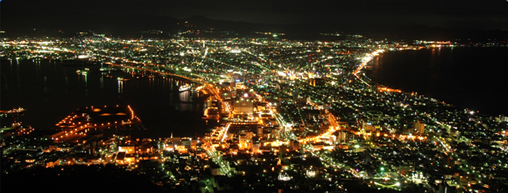 函館山から撮影している夜景